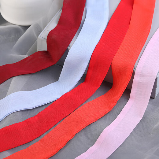 Ancient style hairband, Hanfu streamer, red ribbon, hair tie, chiffon red hair rope, children's belt, ancient costume headdress for women, true red