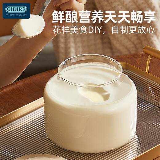 
OIDIRE Yogurt Machine Yogurt Fermentation Machine Natto Rice Wine Kimchi Machine Full Glass Inner Liner Constant Temperature Fermentation Small 1L Fully Automatic 4 Sub-Cup ODI-SA23 Glass + Sub-Cup Style