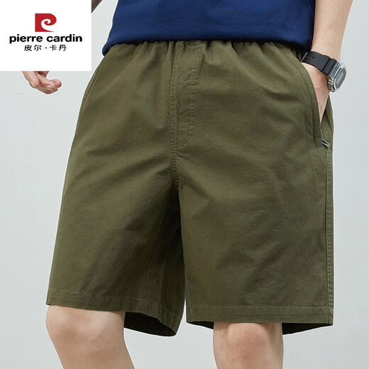 Pierre Cardin Brand Summer de algodón del algodón del algodón del algodón puro de los hombres grandes tendencia de color azul oscuro suelto 5 minutos Pantalones de cinco puntos extra 9224 gris claro L Recomendado 120-135 Jin [Jin iguala 0.5 kg] Algodón puro