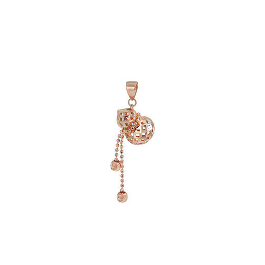 OeinOEIN 18K rose gold gold hollow gourd pendant k gold plain gold women's Fulu necklace pendant 18K rose gold 1.16g