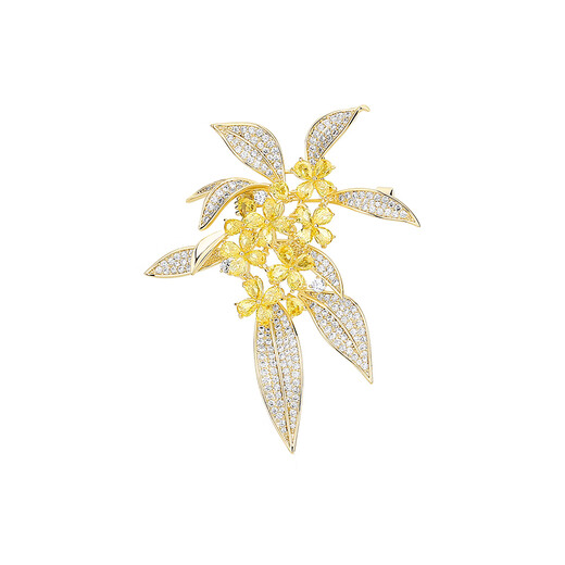 Oppenher benheart Guiying gilt brooch Ye Gui high-end women exquisite personality versatile osmanthus pin niche corsage brooch - Guiying gilt champagne gold