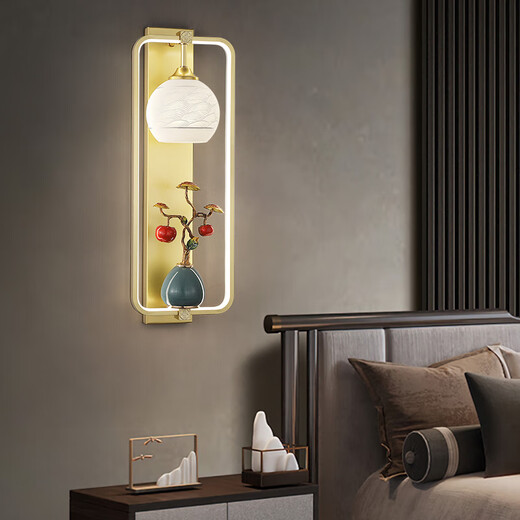 Lámpara de cama de dormitorio principal de alta gama XMSJ NUEVA ESEA CHINA ESEMPLEZA CREATIVO Sala de estar China Estado TV Lámpara de pared 3527 Todo va bien 20W Luz neutral Long 32