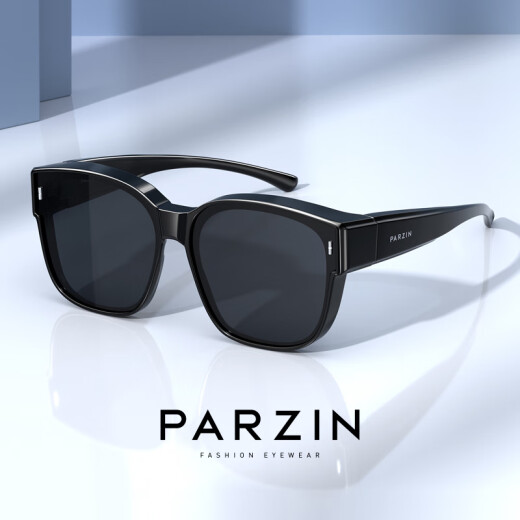 PARZIN polarized glasses sunglasses men and women can wear glasses for driving fashion sunglasses sun protection bright black 12109 children's polarized model