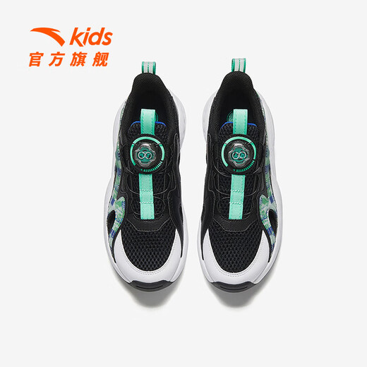 Anta children's sandals, men's and women's shoes, summer new overbearing frame shoes, sports shoes, toe-toe beach sandals, boys black/ruoye green-4 41