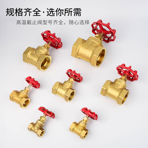 Andatong brass stop valve water pipe valve home main valve switch tap water gate valve DN20 6 points heavy duty