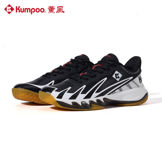 薰风（KUMPOO）2025新款修罗羽毛球鞋G828 防滑减震透气熏风专业训练比赛运动鞋 白/黑 40