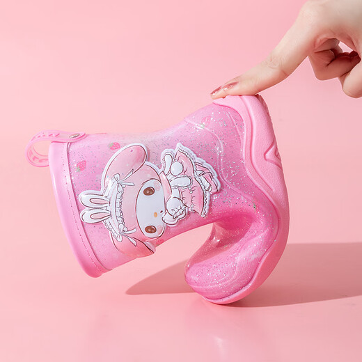 Bottes de pluie pour enfants filles Boots de pluie dessin animé anti-glipage imperméable maternelle de maternelle 3-6 ans