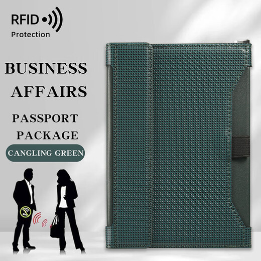 VANLEMN Danish Business Passport Bag Travel Multifunctional Passport Clip Card Bag Blue