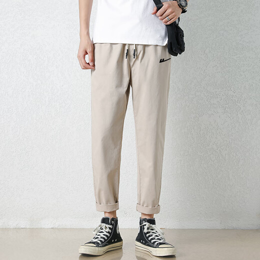 Huili Pantalon masculin décontracté Pantalon Summer Casual For Men Fashion and Volydoly Business Loose Couleur solide grande taille pantalon droit lg-hl-mortal mille produits-9904 Army Green XL (recommandé 145-160jin [Jin est égal à 0,5 kg]))