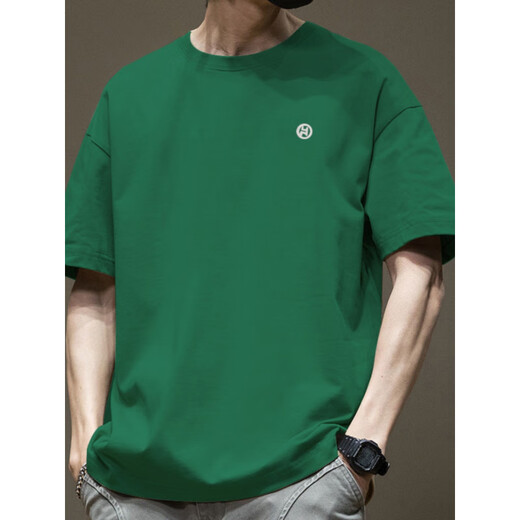 Impresswit Spirit Young Man Camiseta de manga corta Trendy American Summer Round Neck Versatil Casual 2025 New Fashion Brand Top White-1365 de manga corta [sugerido 80-110Jin [Jin equivale a 0,5 kg]]]]
