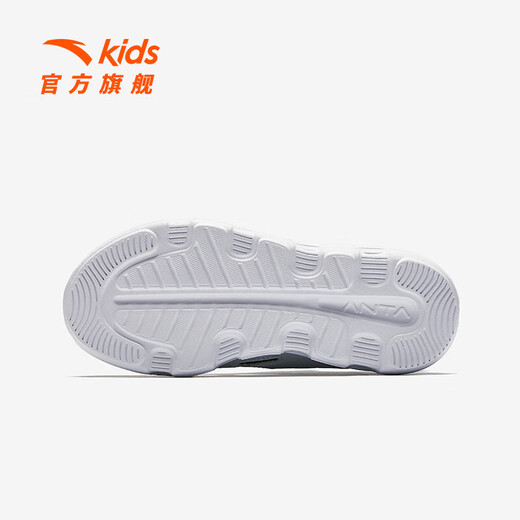 ANTA Children's Sandals Men's Big Children's Shoes 2025 Summer New Product Baotou Lightweight Outdoor Soft Elastic Beach Shoes Black/Anthracite Gray-3 33