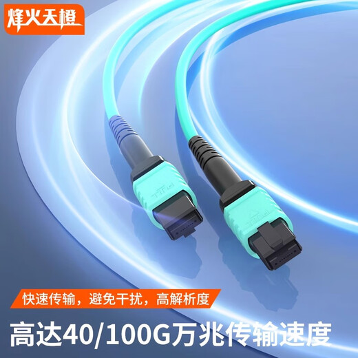 Fhtcen fenghuo tiancheng mpo-lc faser jumper 10 gigabit multimode 8/12/24 core om3/om4 weiblich b Polarität niedrig rauch halogenfreie kompatible mtp optische Modul 8 Core OM3-3 Meter