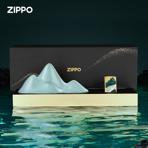 El agua de flujo de alta montaña de Zippo Lighter Funcionship High Mountain está a mil millas de distancia de los adornos de la recolección de tendencias nacionales en casa Kerosene a prueba de viento TC9902QT