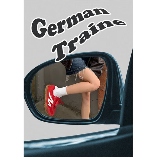 
Camel (CAMEL) German training shoes, mountain sea, red yellow dopamine marrard retro casual sports couple skid plate shoes, women and men's shoes 7606B, red/ivory white, women 38