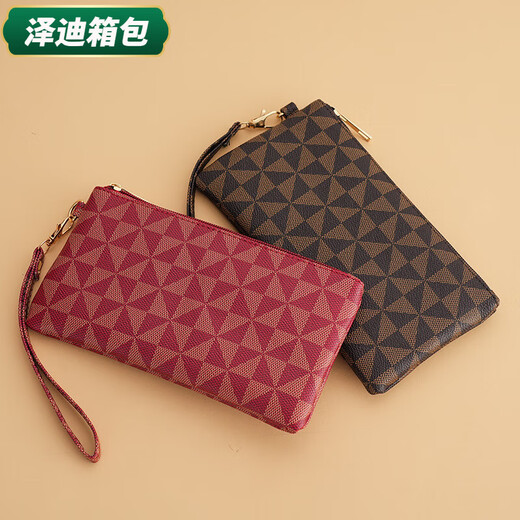 
Yunluo Fashion retro hand bag, coin wallet, women's hand bag, women's hand bag, fashionable and versatile women's mobile phone bag 212 coffee color