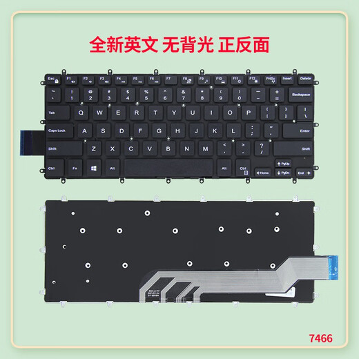 Original adapté à Dell Inspiron 13-7373 7370 7368 7378 7380 3480 5370 Clavier anglais Applicable Lettre blanche sans rétroéclairage