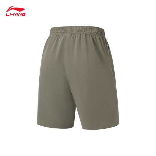 Li Ning (LI-NING) quick-drying sports shorts for men in summer cool running, fitness reflective comfortable running training fitness pants [wet-drying] Military sail green P (683 models)-7 S