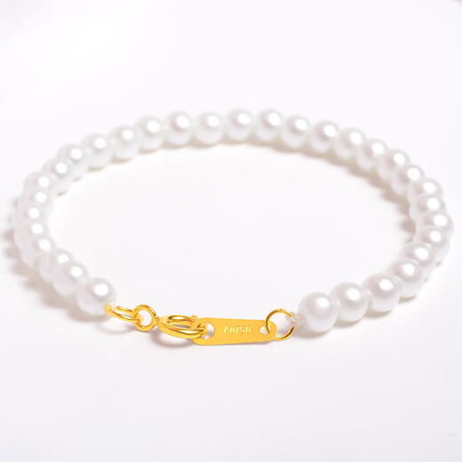 Yuyao pure 18k gold spring buckle head closed accessories pearl women's necklace bracelet DIY material word printing plate connection buckle 5mm closed spring buckle