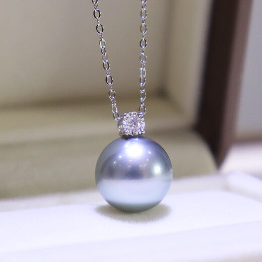 Fat Donglai quality pearl pendant 925 silver thick gold Queen Princess classic Princess Diana gold beads French romantic classic princess 12mm South Sea thick gold