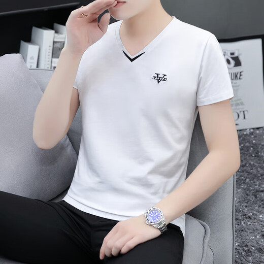 Camisa de manga corta para hombres Lilang Summer Summer Camisa de base guapo de altura delgada y versátil