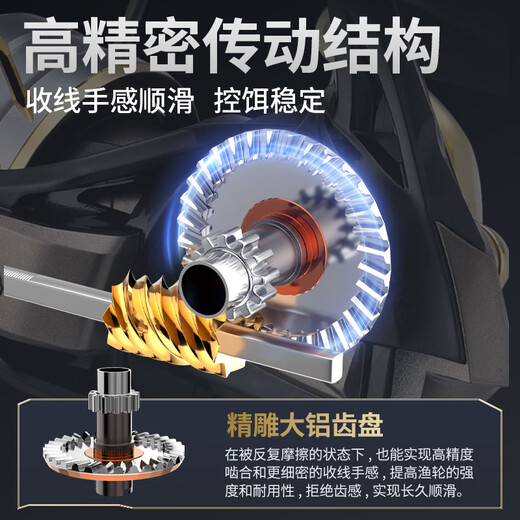 Kemelon Luya Micro-Object Spinning Wheel Carved Large Aluminum Teeth Small Golf Third Generation 1500V Micro-Object Version