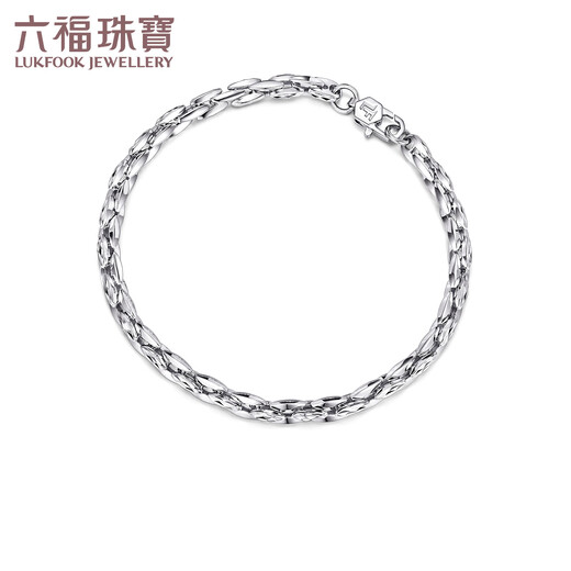 Lukfook Jewelry platinum 950 interlocking olive-shaped platinum bracelet, price F63P0036DS 12.42 grams (including labor cost 1081 yuan) - female 18cm