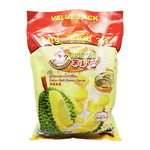 泰国原装进口泰好吃牌榴莲糖168g4袋金枕头水果软糖特产零食 超值一大包672g[内含4小包][