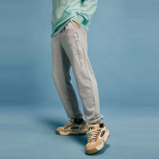 Champion sweatpants men's spring and autumn style leggings casual pants American retro sports trousers gray fashion black S