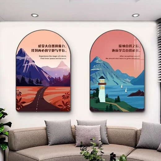 心理咨询室布置挂画心理辅导室心理学文化墙壁画心灵驿站海报挂图 G4882-04 金色PVC边框水晶膜30*45CM