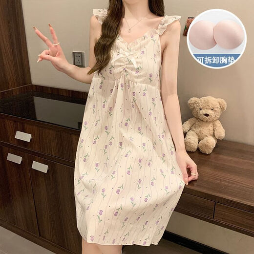 S.sofea Summer Korean Style Style с подвесной на грудной клетке можно носить с сладкой маленькой цветочной домашней одеждой 9925# 175 L