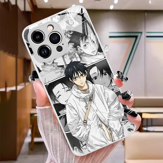 Meiling Beauty Applicable Apple 15 Ink Style Yigu Youtai Mobile Case iPhone 14 Promax Spell Return 13 Pro Sense 12mini Glass 11 New X Anime 8plus Peripheral x 14380-Liquid Glass-Xinghe Silver iPhone 15
