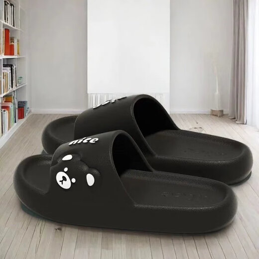 Wanmanduo simple slippers for men in summer wear 2025 new sports wear-resistant home bathroom anti-slip soft-soled sandals 9903 men white 36-37 women