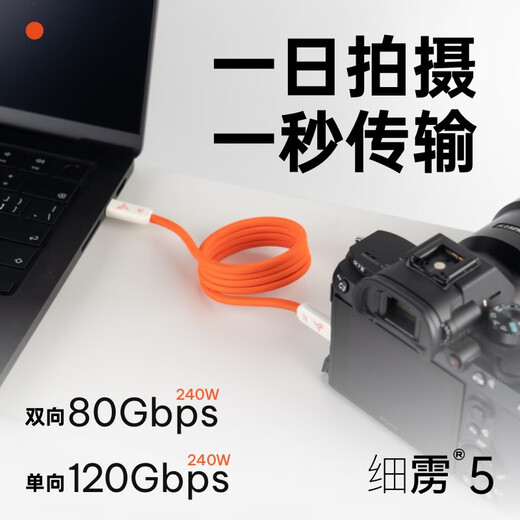 CANDYSIGN制糖工厂兼容雷电5数据线USB4全功能240W快充Type-C苹果iPhone17/16细雳线16K视频投屏线快充线