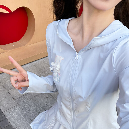 森女部落甜美修身显瘦upf290+时尚防晒服女宽松出游外套2025初夏 短款外套（冰感面料）（单件） S