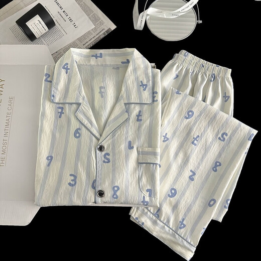 Pajama para hombres para la primavera y otoño de los hombres y el otoño 2025 Nuevo algodón de la nube de algodón largo de estilo delgado de estilo jóvenes de verano.