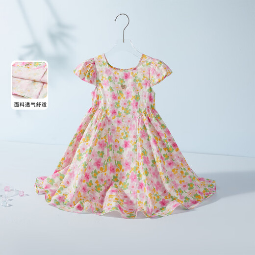 
Disney girls summer floral dress summer new dress girls summer 2025 new children's clothing