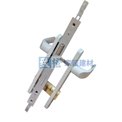 XMSJ old aluminum alloy door lock break bridge aluminum swing door transmission lock break bridge door lock white broken bridge door lock plastic steel lock white matching 9225 lock body /gt55mm x universal type x with key