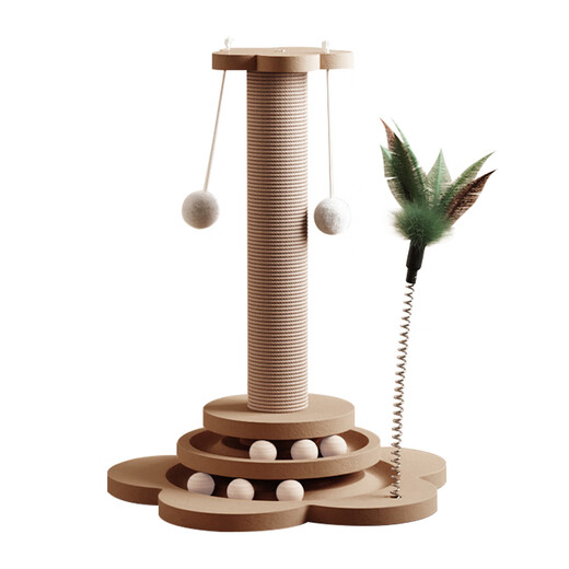 Gasgoo Cat Scratching Post Cat Scratching Board Wear-resistant Sisal Cat Claw Kitten Toy Funny Cat Turntable Self-Happiness Relief Cat Climbing Frame