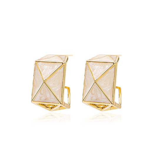 Qlady geometric earrings for women 2025 new high-end earrings feminine temperament light luxury niche ear jewelry birthday gift