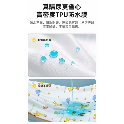 Le coussin d'urine de la mère de la page peut être lavé avec des draps de lit d'eau tante tampon menstruel rampe étanche 1,5 mètres x 2 mètres