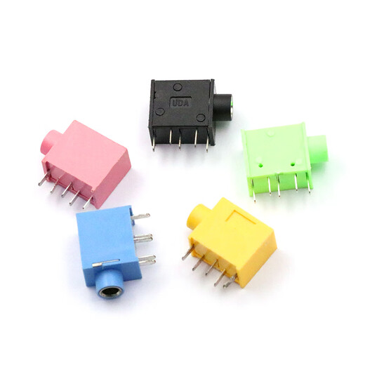 Dafurui headphone holder PJ215 PJ325 3.5MM caliber headphone socket five-color optional headphone holder (5 pcs) black (5 pcs)