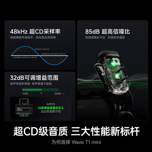 Maono Wireless Microphone Lavalier Microphone One-to-Two Live Broadcast Short Video Outdoor Noise Reduction Android and Apple Phone Camera Recording Professional Tuning Mini Microphone Voice Changer Maono T1mini T1 One-to-Two + Charging Compartment Android + Apple 15 and above