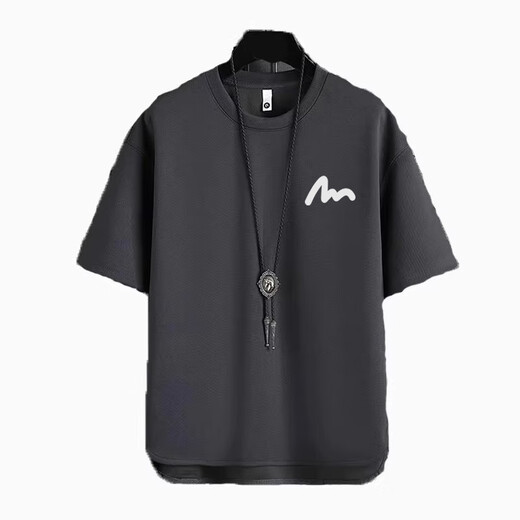 Kazuki Kuraishi Kuraishi Trendy Marke Essay Line Ice Seide Kurzarm T-Shirt Herren Sommer dünne lässige, cool
