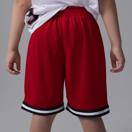 Nike (NIKE) Jordan Offizielles Nike Jordan Jungen- und Kleinkind-Playoff-T-Shirt und Mesh-Shorts-Set Sommer II2533 687 Fitness Rot 120 M