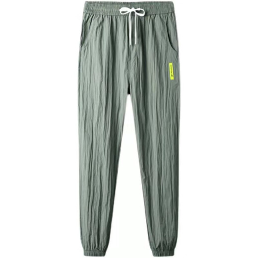 JOEONE men's pants worn by men for work, young men loose wear-resistant dirty construction site uniforms, breathable ice silk pants, 838 black + 838 gray [two-piece] 5XL [180-200Jin [Jin equals 0.5 kg]]