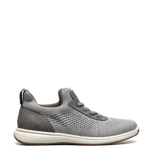Florsheim boys' casual sneakers, elastic knitted surface, comfortable and breathable, gray 5 Big Kid