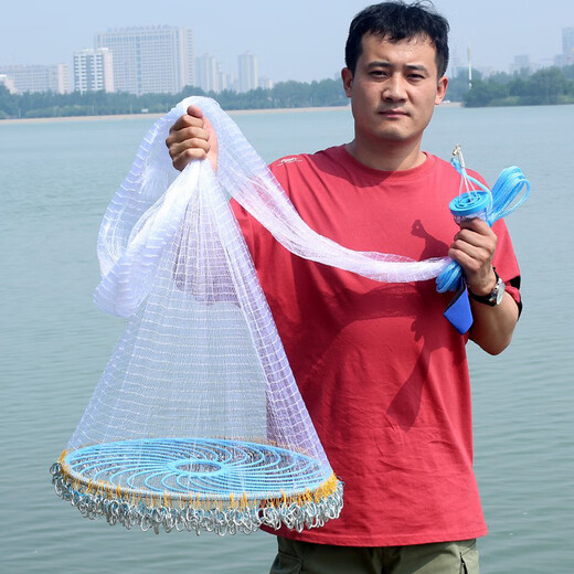 Let the birds fly hand-thrown nets, chain-type easy-tossing fishing nets, fishing nets, rotating nets, fishnets, flying discs, monofilament lines 3.6 meters