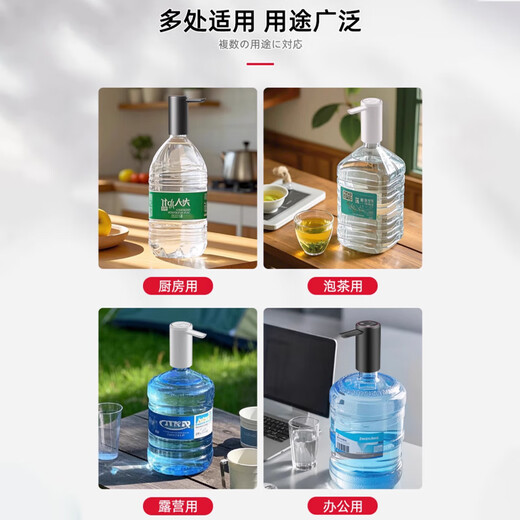 Home Story (KATEI STORY) Japanese bottled water pump automatic water dispenser electric water dispenser mineral water pump household water artifact double pump quantitative water pump gun gray red