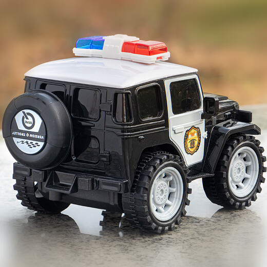 Beizhilu remote control police car electric wireless simulation car 2 boys 4 babies 1 to 3 years old children's toy birthday gift remote control police car model A black + white
