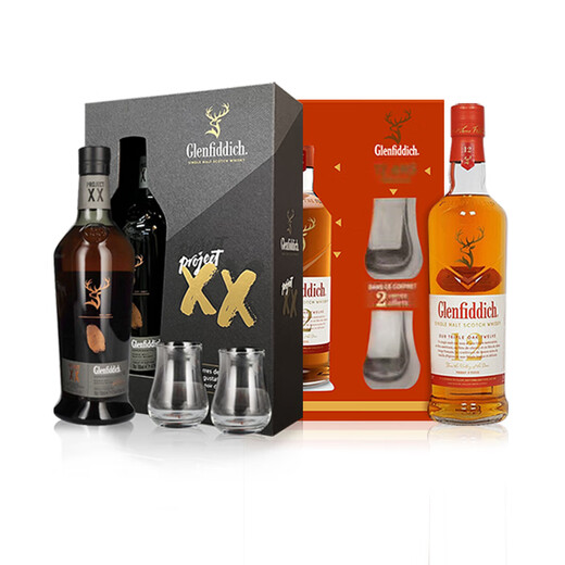 格兰菲迪（GLENFIDDICH）【豪悦】苏格兰单一麦芽威士忌英国斯佩塞高年份原装原瓶进口洋酒 格兰菲迪2号礼盒+12年三桶礼盒